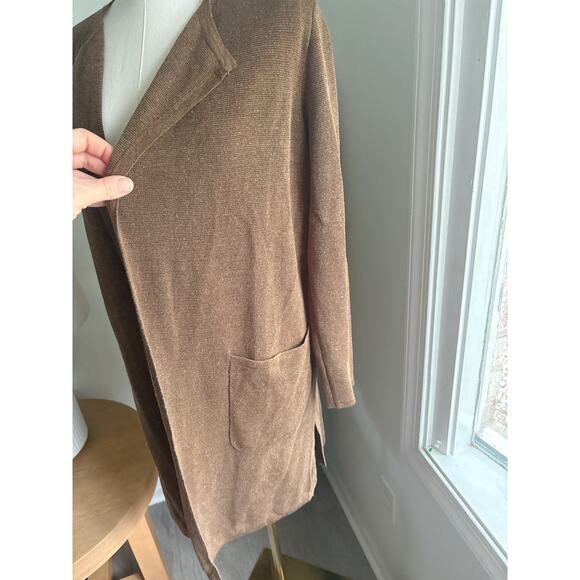 J. Crew Juliette Collarless Linen Cardigan Sweater Womens XS Fall Shacket - Picture 5 of 10